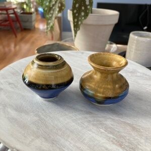 Two Vintage Japanese Pots--Studio Crafted